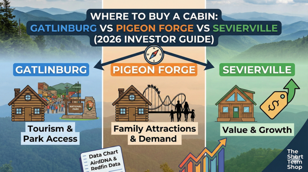 where to buy a cabin gatlinburg vs pigeon forge vs sevierville